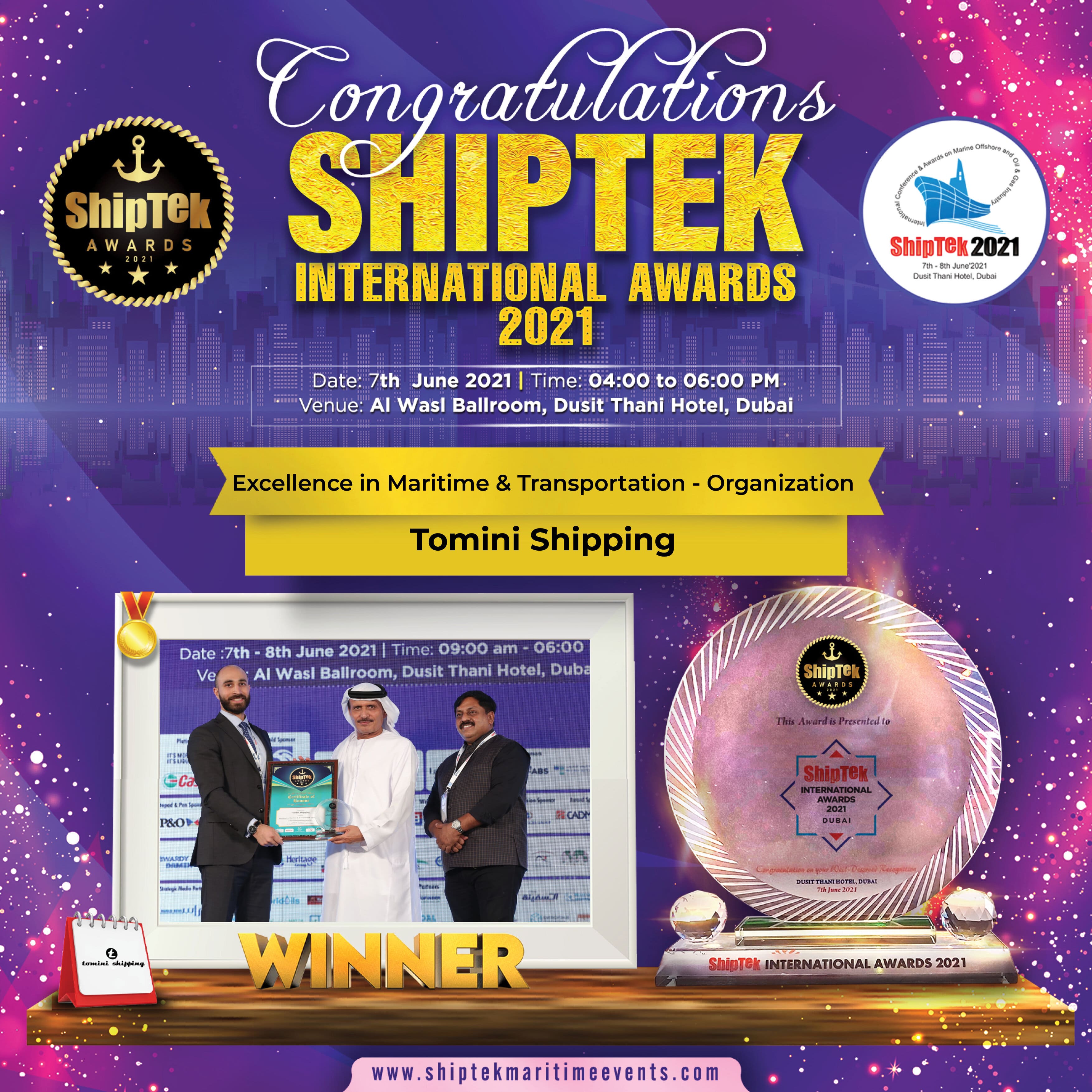 ShipTek2021 Winners